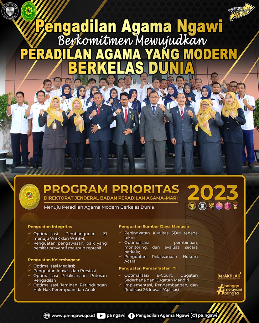 Komitmen PA Ngawi Program Prioritas Badilag 2023